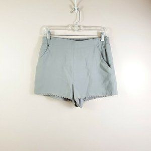 CUPCAKES & CASHMERE gray crochet hem shorts